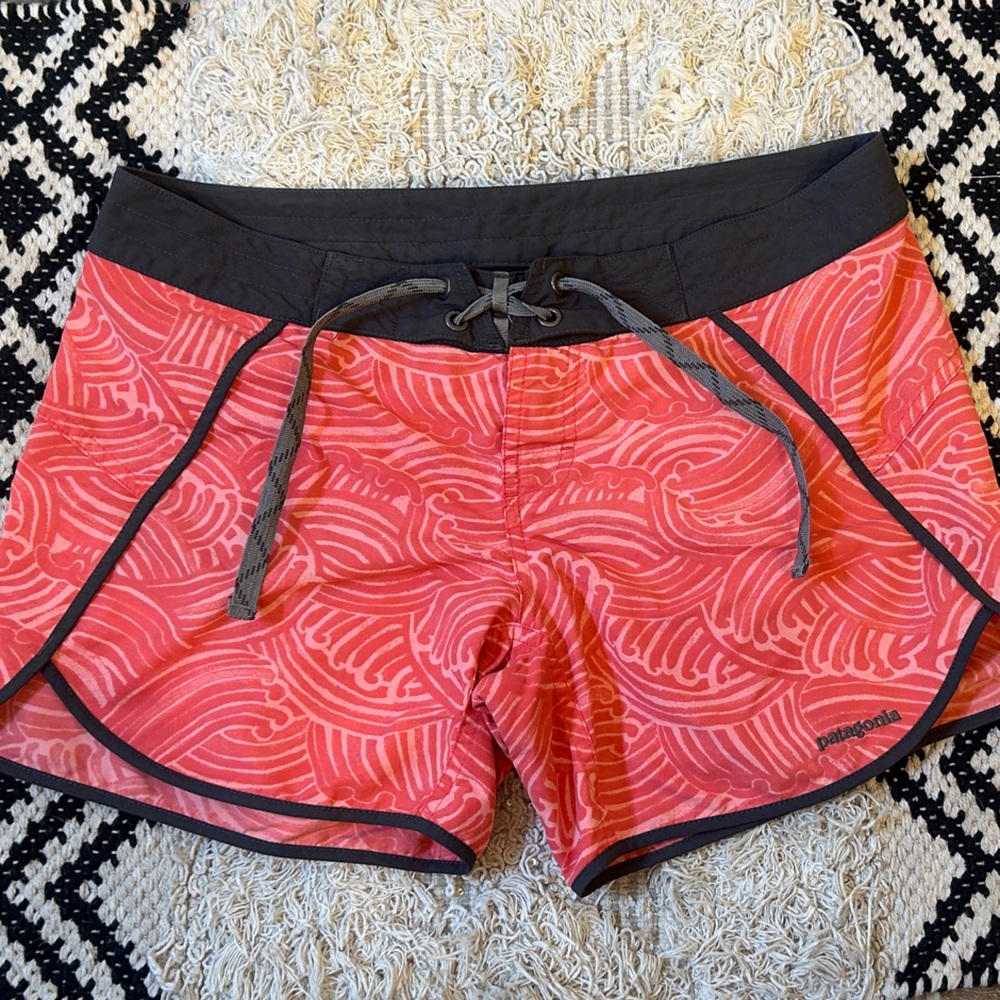 Coral and Gray Board Shorts